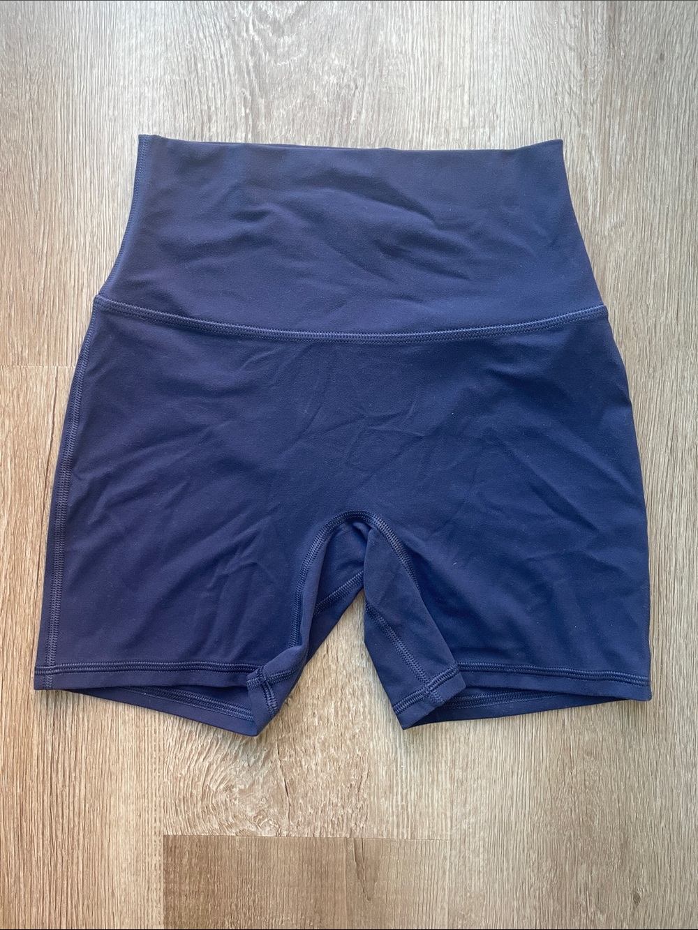 YPB by Abercrombie High-Waist Navy Bike Shorts
